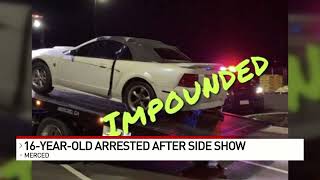 Teen arrested following illegal sideshow in Merced, California
