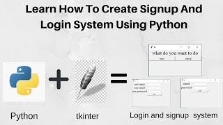 How To Create GUI Login And Signup System Using Python ||Part 2 : Login