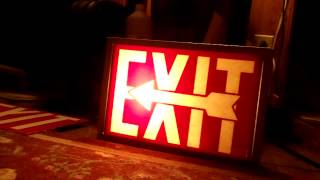 1950's Sterling Industries Exit Sign With New Plexiglas Panel