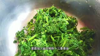 春天野菜满山，农村妈妈用一把面条菜做这道美食，简单美味还营养