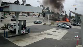 Windsor hills crash on La Brea and Slauson Ave