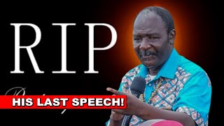 BREAKING NEWS: Malava MP Malulu Injendi is dead! Listen to his last speech