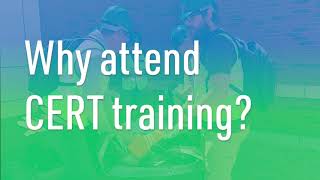 Why attend CERT training?