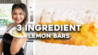 3 Ingredient Lemon Bars | Only 2G Carbs I Easy Dessert For Weight Loss