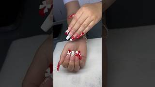 14 Days of Valentine’s Day nails Day 2 #nails #nailswithbows #valentinesdaynails#uñasdecoradas