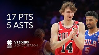 Matas Buzelis 17 pts 5 asts vs Sixers 24/25 season