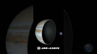 木星と地球の大きさ比較。木星に地球を入れるとこうなる