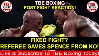 FIXED? REFEREE GIVES ERROL SPENCE TIME TO PUT IN MOUTHPIECE AFTER HE WAS HURT BY YORDENIS UGAS!