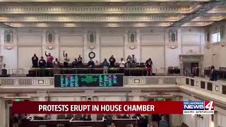 Protesters interrupt Oklahoma House proceedings over a number of ‘hurtful’ bills