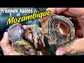 Premium Mozambique agates cut open on my saw!