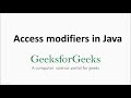 Access Modifiers in Java | GeeksforGeeks