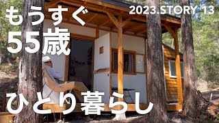 【1人で作った山小屋週末生活】山で採れた山菜でお弁当作りに挑戦！