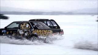 日本車で氷上ドリフト！ロシアの車好き　ウラジオストク