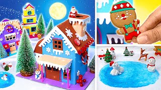 Budowanie mini wioski świątecznej z papieru i fajnych dekoracji || FUN DIY 🎅🏠