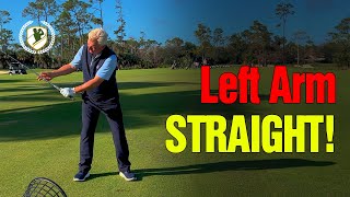 How To Keep Your LEFT ARM Straight in Golf