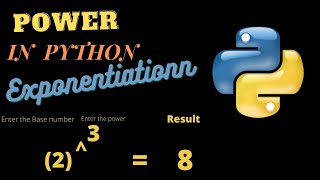 Python program to find the power such as 2^3 means 2*2*2 =8 using exponential operator