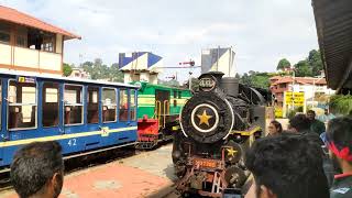 Steam Locomotive Coupling to Carriages of Nilgiri Mountain Railway at Coonnoor Stataion