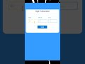 Create Age Calculator Using HTML | CSS | JS