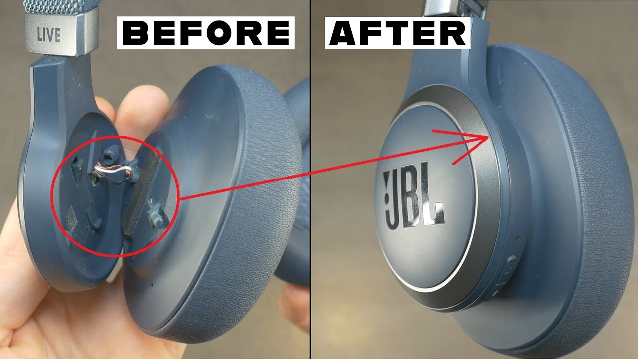 Repair JBL Live Headphones Where Fell Out One Side - YouTube