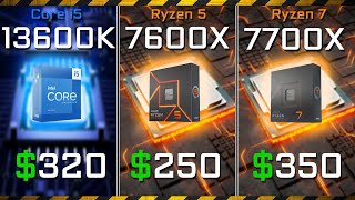 Core i5 13600K vs. Ryzen 5 7600X vs. Ryzen 7 7700X (RTX 4090)