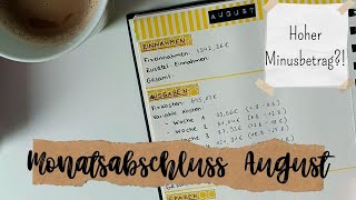 MONATSABSCHLUSS AUGUST | Wochenabschluss 5 | Hoher Minusbetrag?! | Umschlagmethode | Anfänger