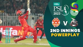 2nd Innings Powerplay | Islamabad United vs Lahore Qalandars | Match 26 | HBL PSL 8 | MI2T