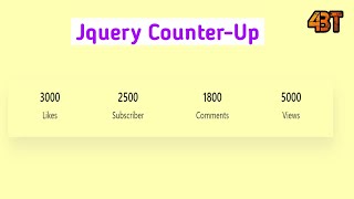 CounterUp Jquery Plugin with Html5 , Bootstrap and jQuery -| CounterUp Number Animation With Php.