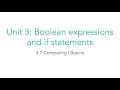AP CSA 3.7 Comparing Objects