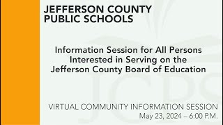 Virtual Community Information Session, May 24, 2024