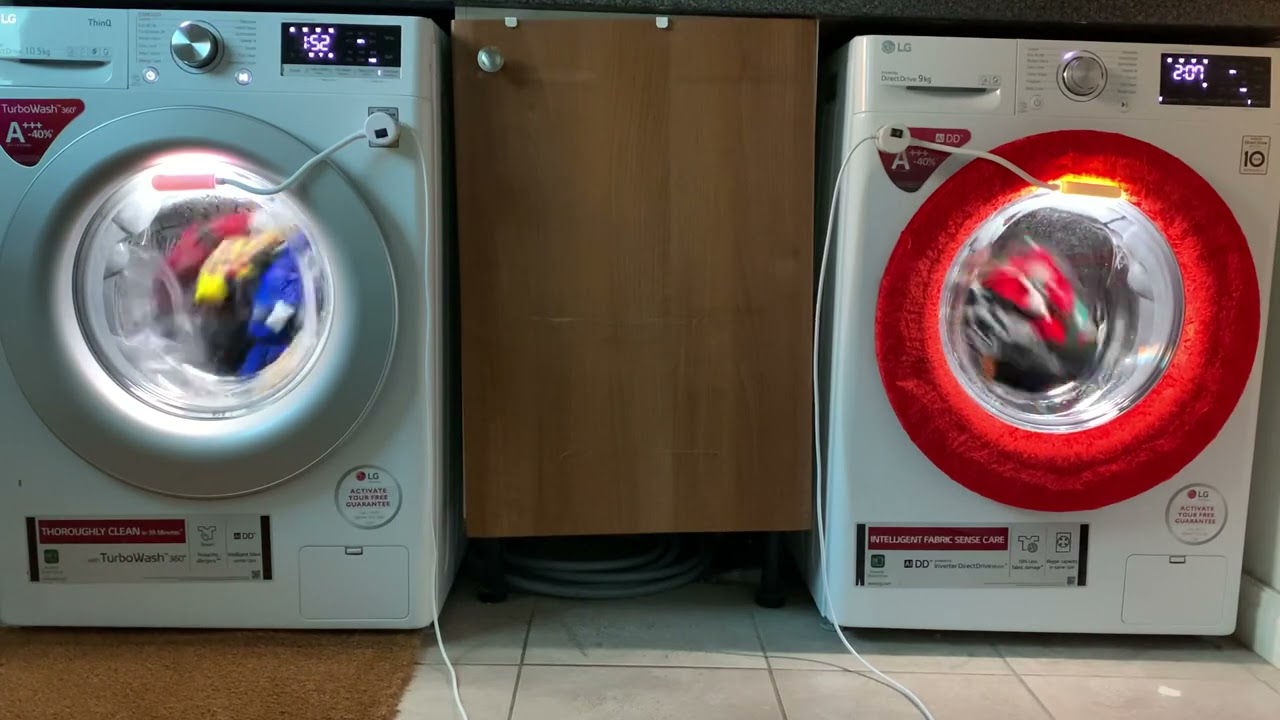 LG F4V910WTSE 10kg & LG F4V309WNE 9kg, Cotton 60°c Intensive Cycle ...