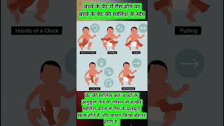 बच्चे के पेट की गैस बाहर निकलने के कुछ मसाज स्टेप #reshusbabycare #baby #shortvideo #shortsfeed