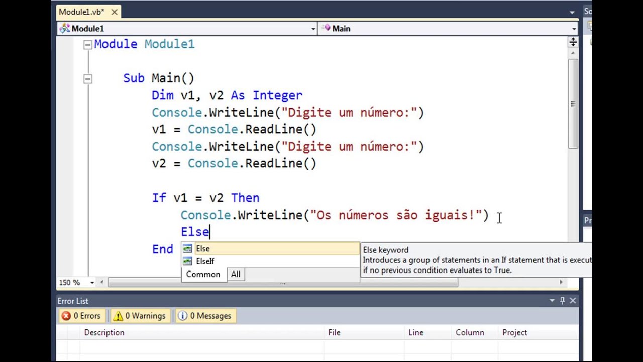 18 - Visual Basic .NET - IF THEN ELSE - Condicional Simples E Composto ...