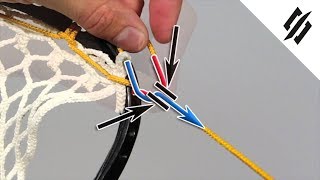 How to String a Lacrosse Head | Single Knot | Step 3 | StringKing