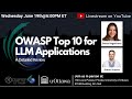 OWASP Ottawa June 2024: OWASP Top 10 for LLM Applications