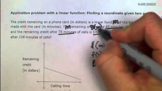 ALEKS: Application problem with a linear function (MC)