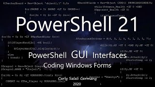 PowerShell 21: GUI Interfaces - Coding Windows Forms