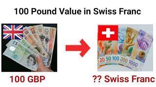 UK Pound to Switzerland Swiss Franc exchange Rate Today | 100 pound Value in Switzerland Swiss Franc