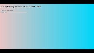 File uploading with progress bar using HTML, CSS, JS, PHP, AJAX