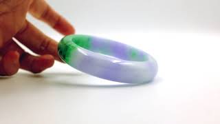 55mm Green Lavender Jade Bangle Type A