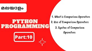Part 10| Python Malayalam Tutorial For Beginners |Python Coding Challenge|Aamil world