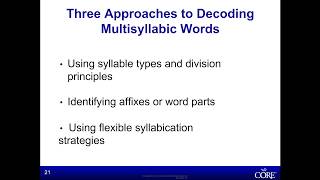 Three Approaches to Decoding Multisyllabic Words