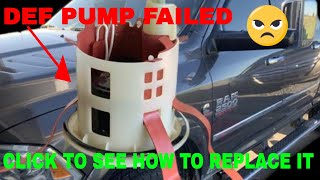 P20E9 P2BAC HOW TO REPLACE DEF PUMP ON RAM TRUCK - It finally went out!