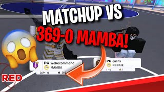 WE MATCHED UP AGAINST A 369-0 MAMBA?! | ROBLOX HOOPZ!