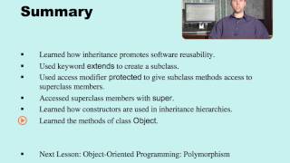 F2L1@9 Object Oriented Programming Inheritance Summary