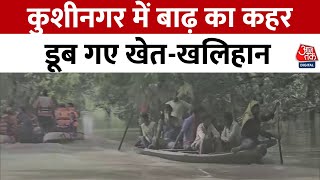 UP Flood News: यूपी के कुशीनगर में 'जल प्रलय', बहा आशियाना, डूबे खेत-खलिहान | Aaj Tak