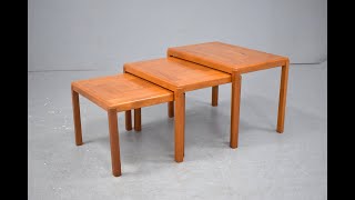 Set of 3 nesting tables in vintage teak | Vejle Stole Mobelfabrik