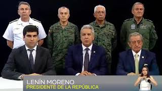 Lenín Moreno acusó a Maduro y a Correa de fomentar las protestas en Ecuador