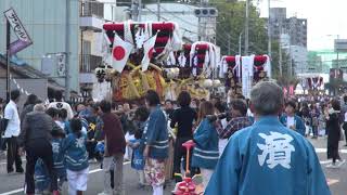 2019年10月27日宇多津秋祭り太鼓台、御旅所へ