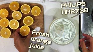 How to freshly squeeze orange juice by using PHILIPS HR2738 Citrus press juicer [Only Vlog#4]