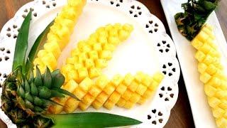 How To Cut and Serve Pineapple 🍍🍍🍍 The Most Satisfying  Ever